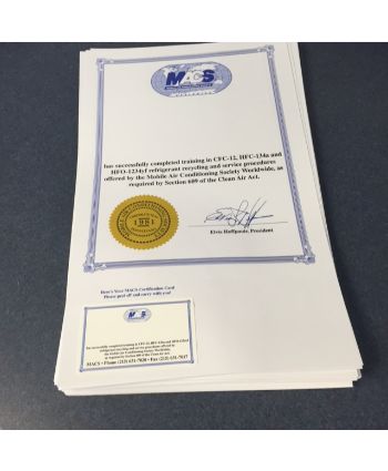 609 certification replacement paper